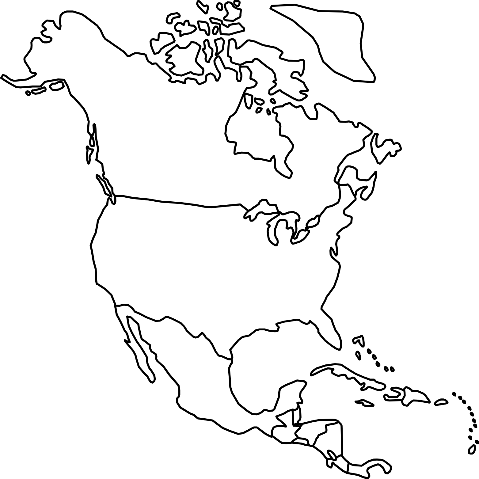 Map of North America