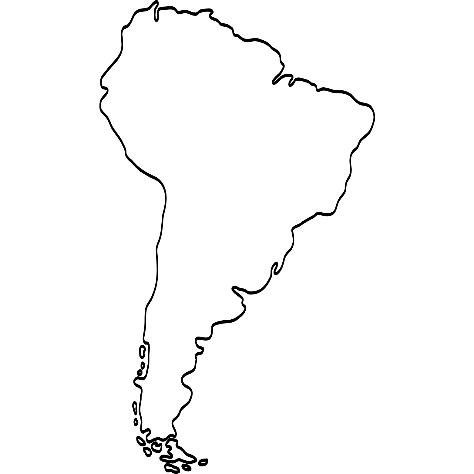 Map of South America